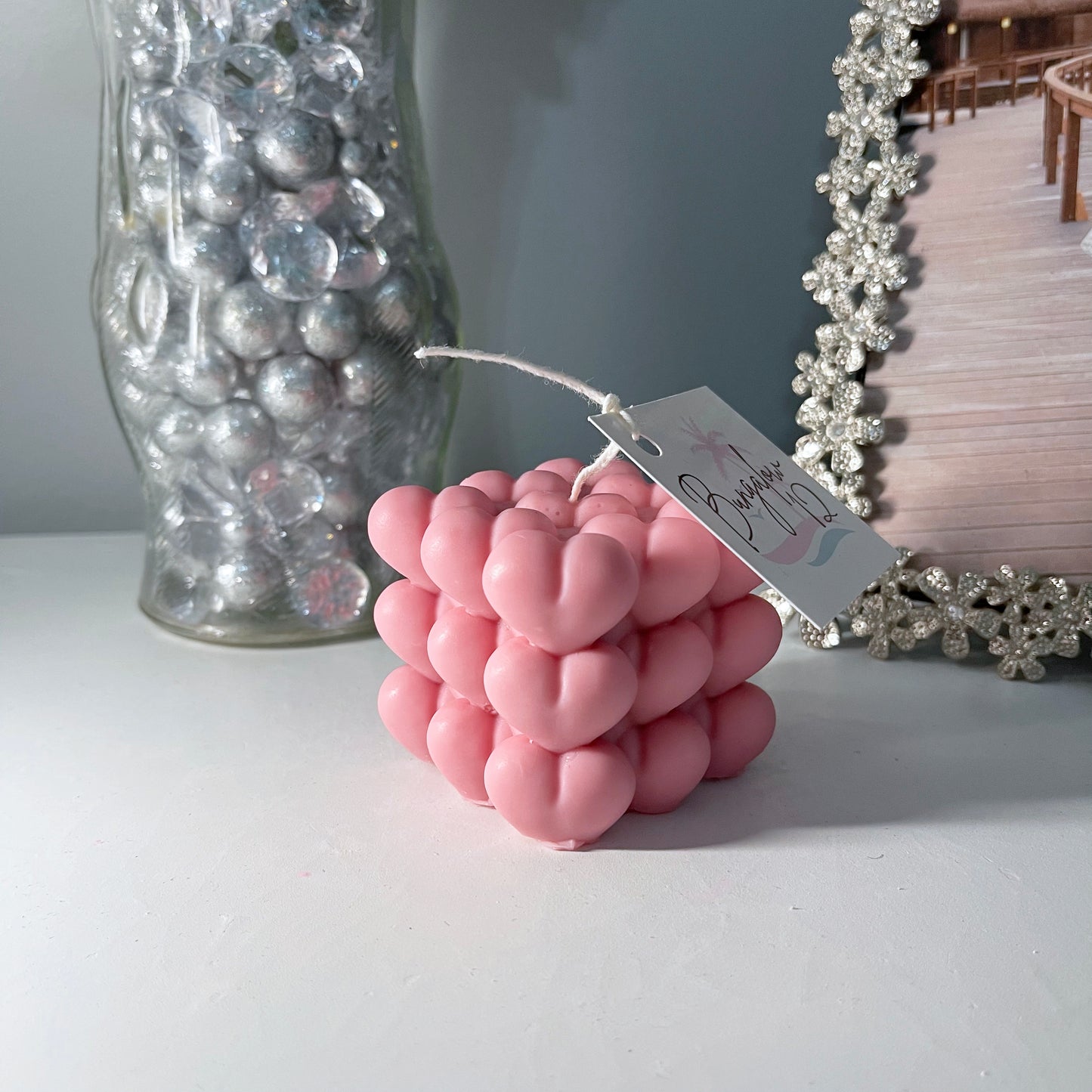 Unscented Heart Bubble Cube