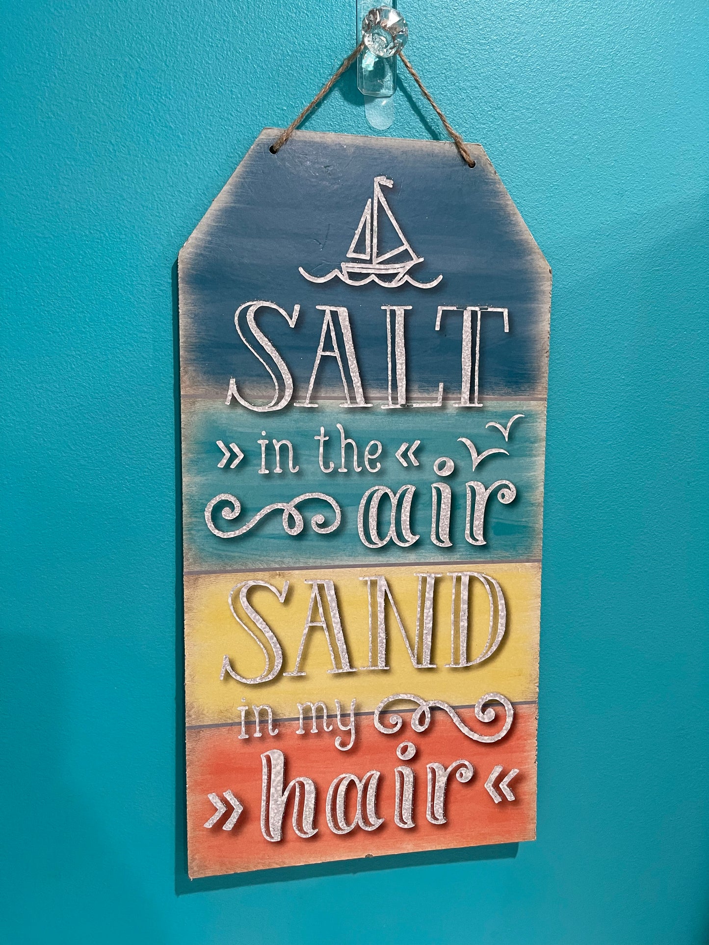 “Salt In The Air Sand In My Hair” Hanging Sign