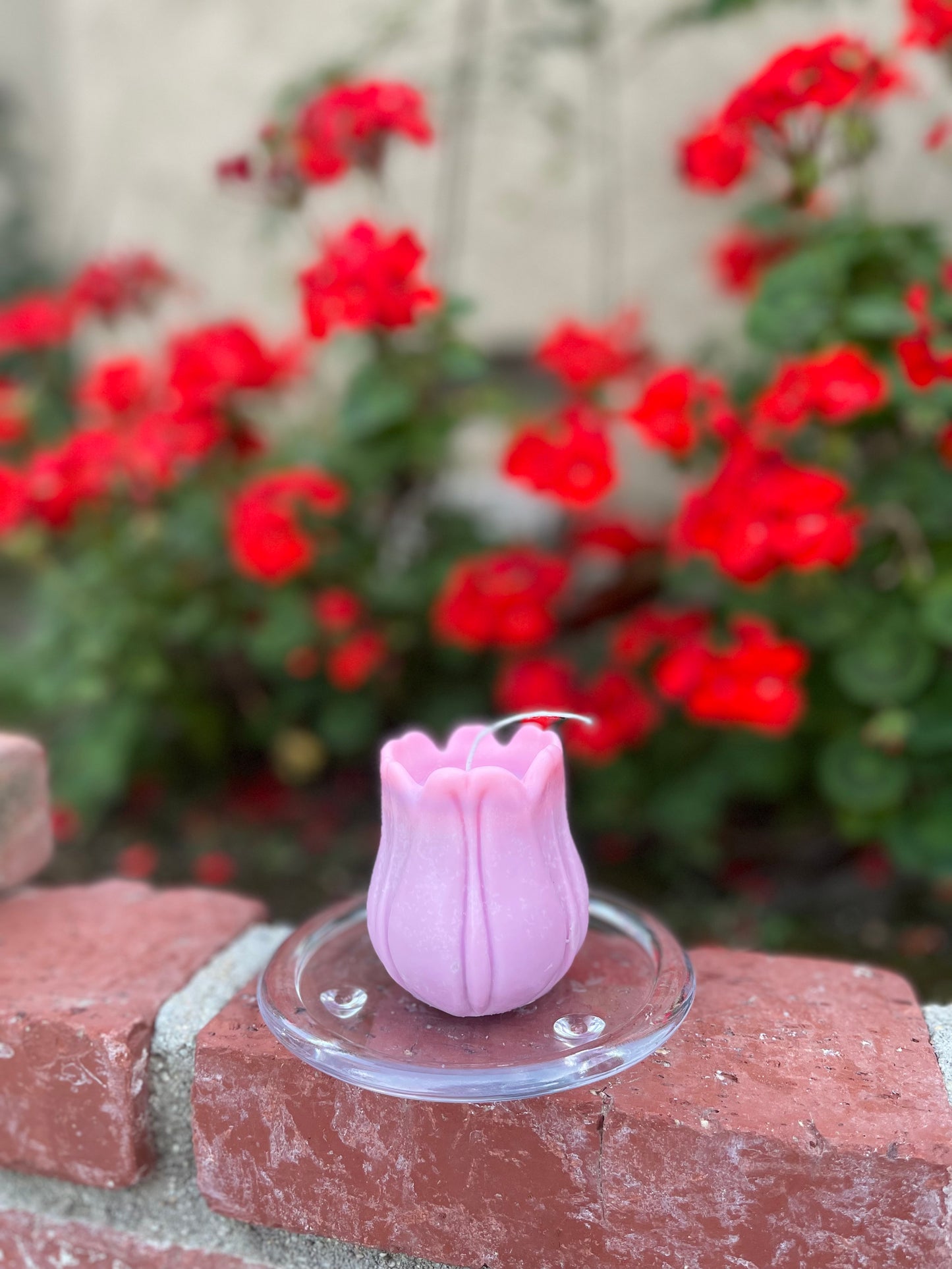 Glass Candle Plate