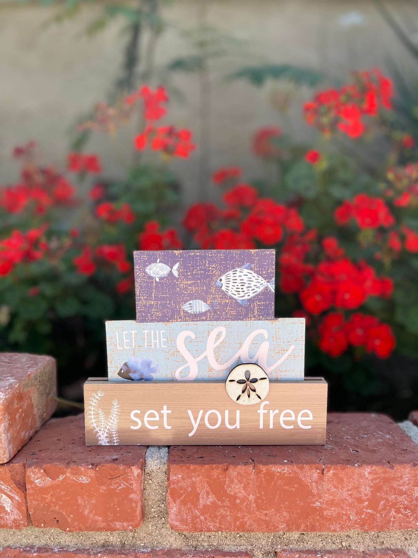 “Let The Sea Set You Free” Tabletop Sign